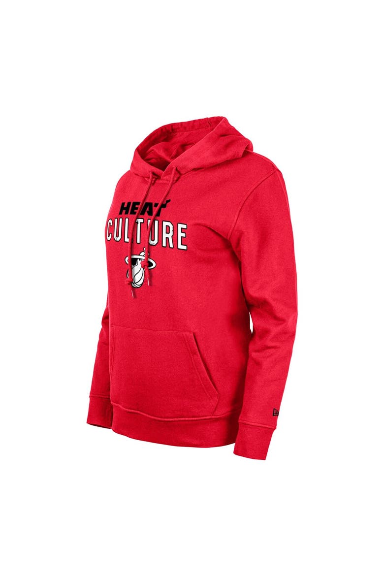 Women's New Era Red Miami Heat 2023/24 City Edition Pullover Hoodie, Alternate, color, Red