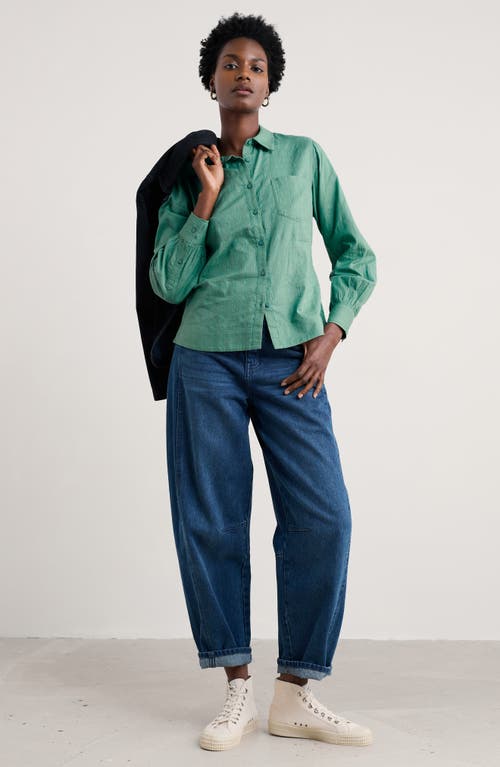 Seasalt Cornwall Isla Organic Cotton Shirt In Green