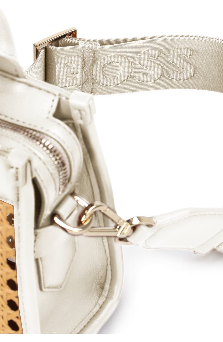 BOSS Mini Sandy Cane Tote, Alternate, color, Ivory/ Natural
