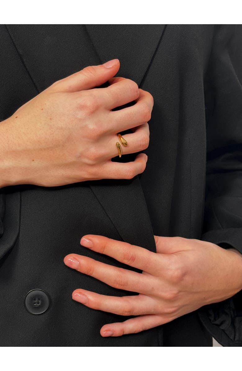 Lucy Quartermaine Open Drop Ring in Gold Vermeil, Alternate, color, Gold