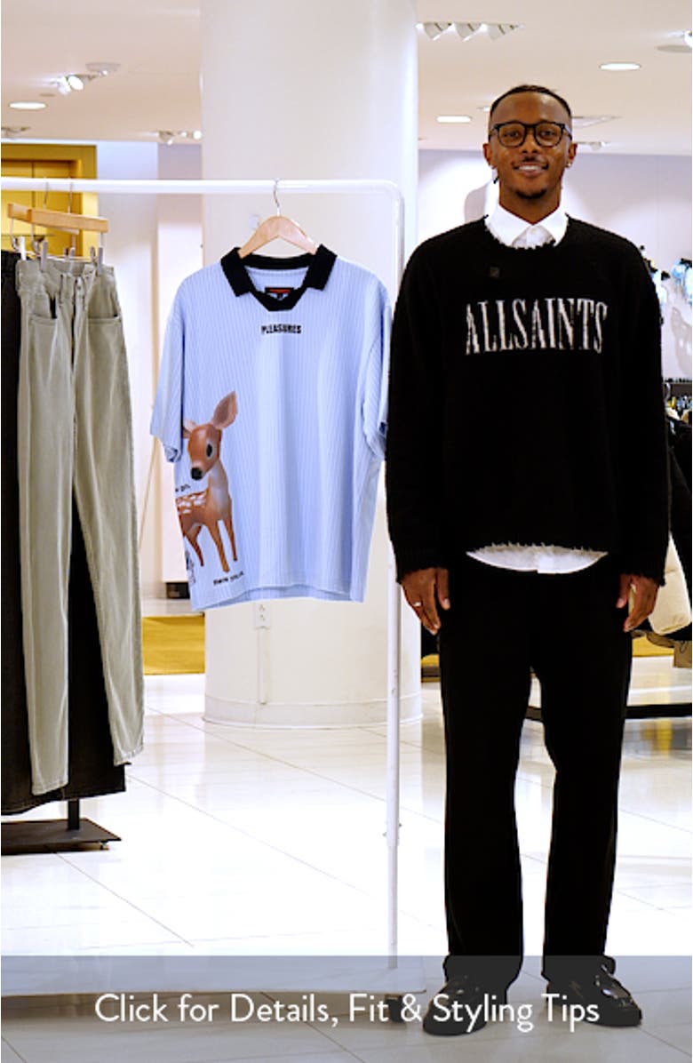 Pet Pinstripe Graphic Cotton Polo, sales video thumbnail