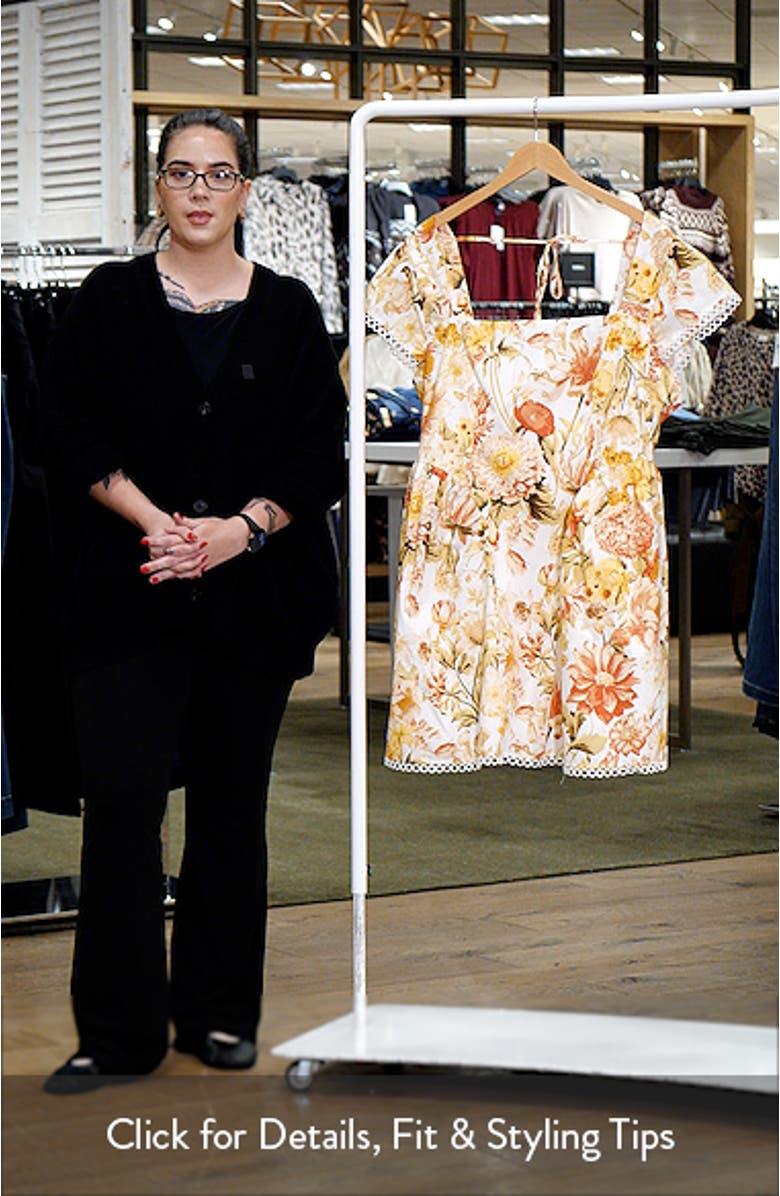Zury Floral Stretch Cotton Sundress, sales video thumbnail
