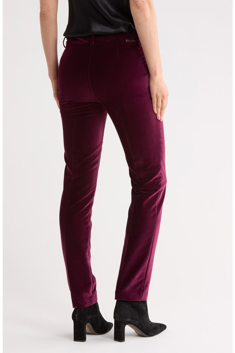 Slim Fit Velvet Pants, Alternate, color, PLUM