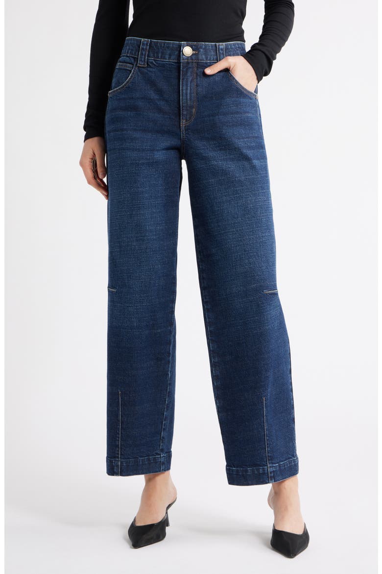 Skyrise High Waist Barely Barrel Jeans, Main, color, INDIGO