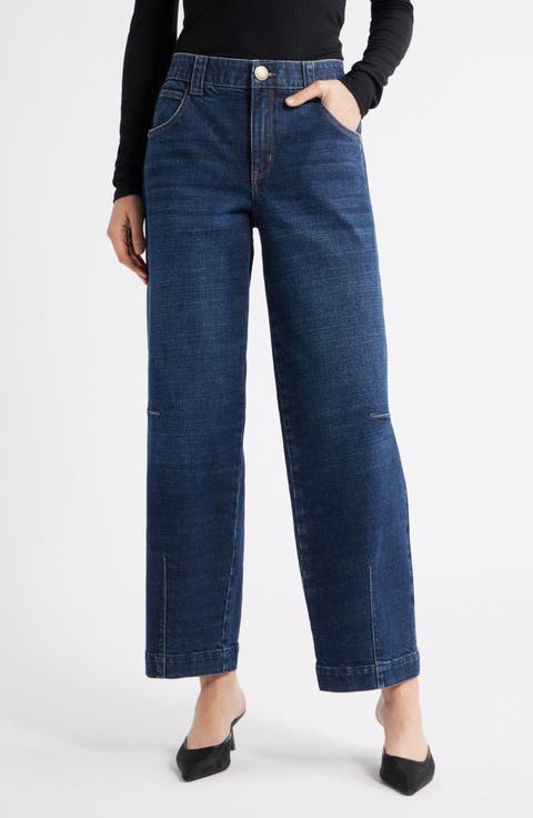Skyrise High Waist Barely Barrel Jeans (Regular & Petite)
