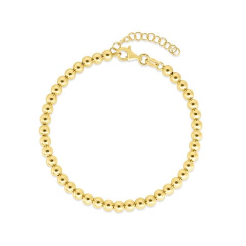 Small Gold Ball Bead Bracelet
