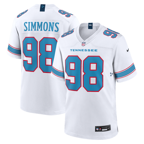 Men's Nike Jeffery Simmons White Tennessee Titans Game Jersey