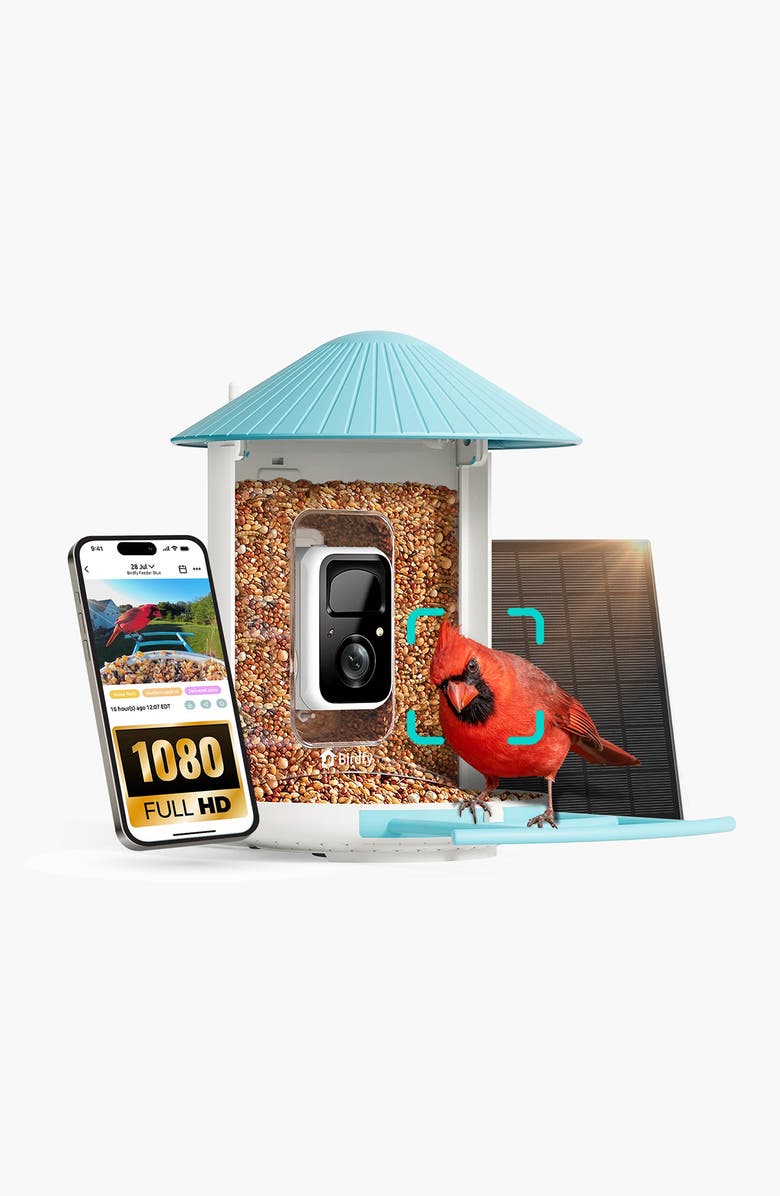 Birdfy Smart Bird Feeder with Camera, Alternate, color, Blue