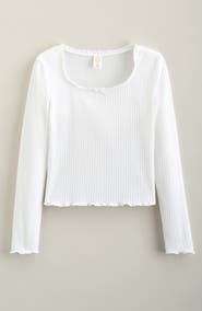 Treasure & Bond Kids' Ribbed Long Sleeve Tee