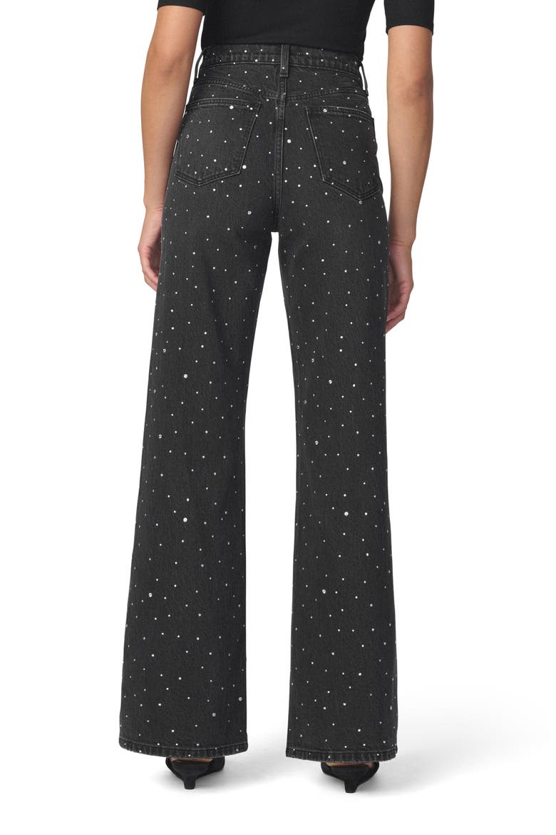Mia Embellished High Waist Wide Leg Jeans, Alternate, color, ASTEROID STONE