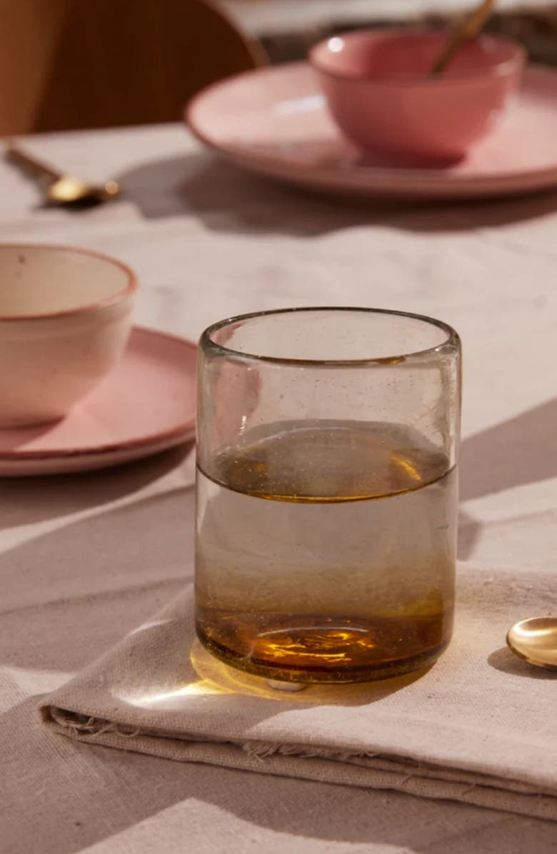 Meso Goods Sofia Ombre Effect Glass - Set of 4, Alternate, color, Clear & Amber