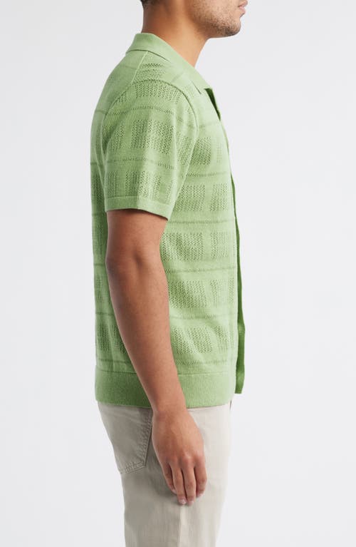 Rails Yates Notched Collar Short Sleeve Shirt In Green