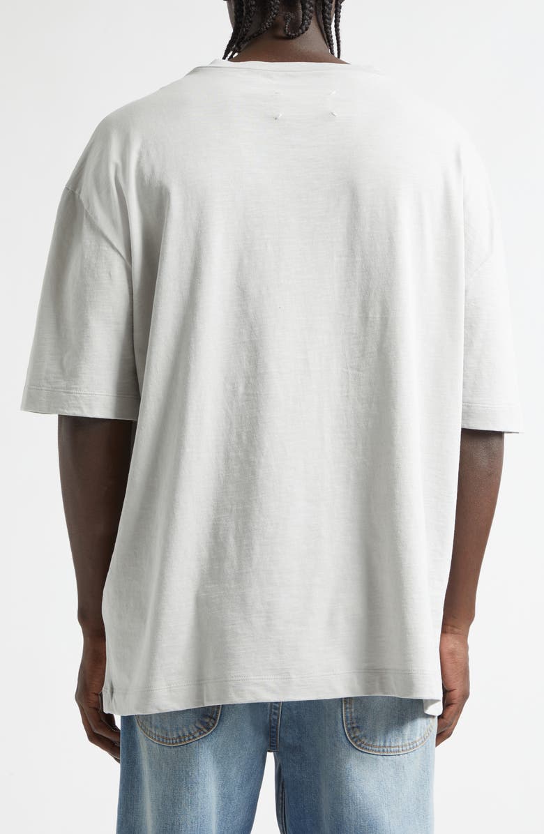 Maison Margiela Numerical Logo Embroidered Graphic T-Shirt, Alternate, color, Pearl Grey