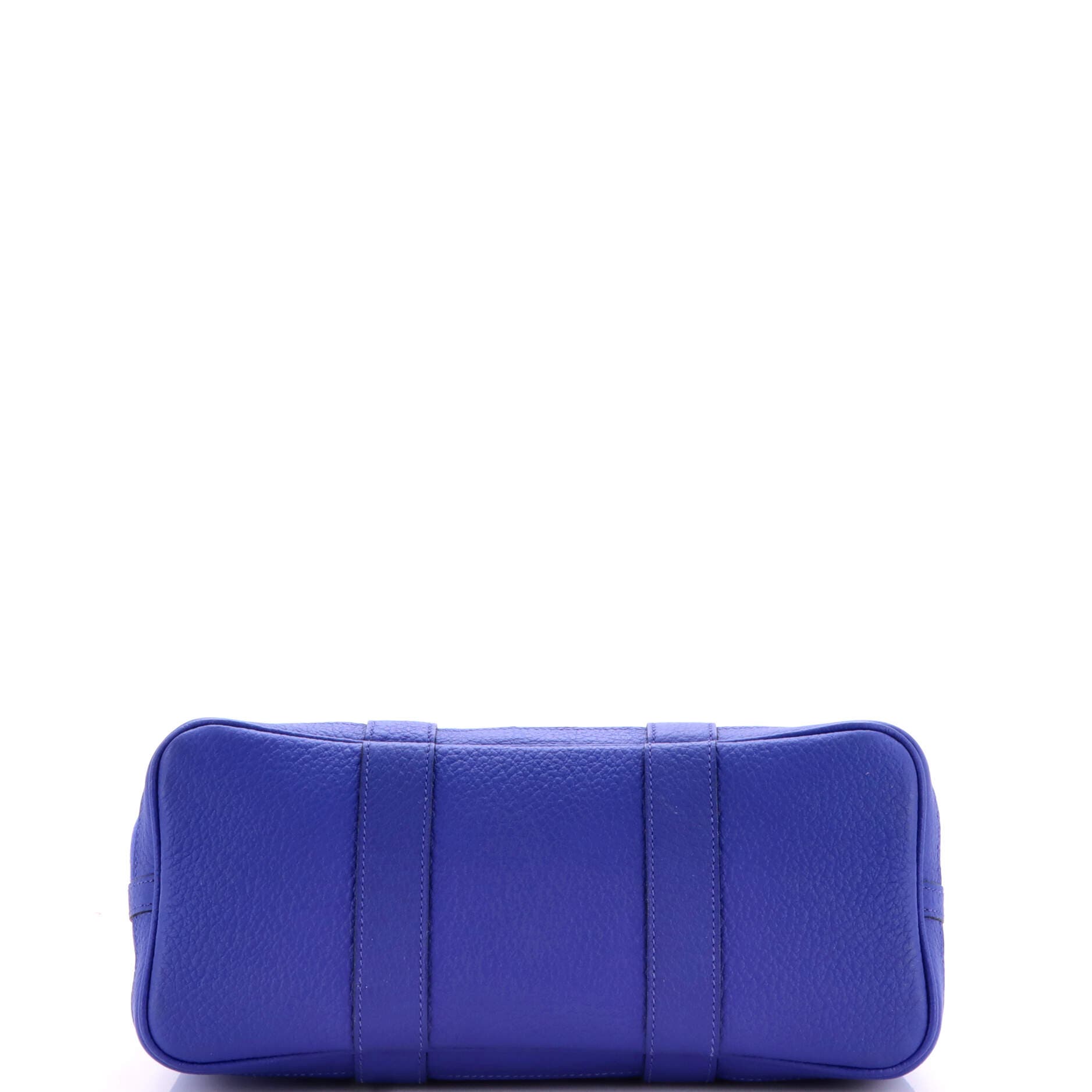 Pre-Owned Hermes Garden Party Tote Toile and Leather 30, Alternate, color, Bleu Electrique