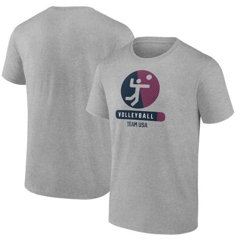 Men's Heather Gray USA Volleyball Radiating Victory T-Shirt