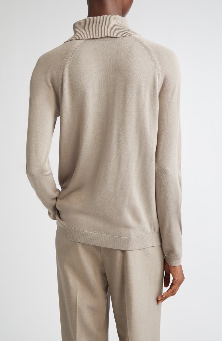 Lafayette 148 New York Raglan Sleeve Turtleneck Sweater, Alternate, color, Hickory