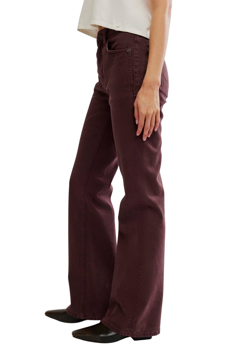 Double Knot High Waist Straight Leg Jeans, Alternate, color, PLUM