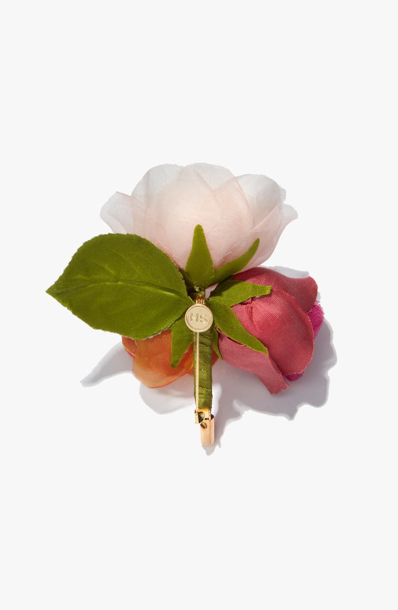 Helena Simon The Spray Rose Floral Brooch, Alternate, color, Multi