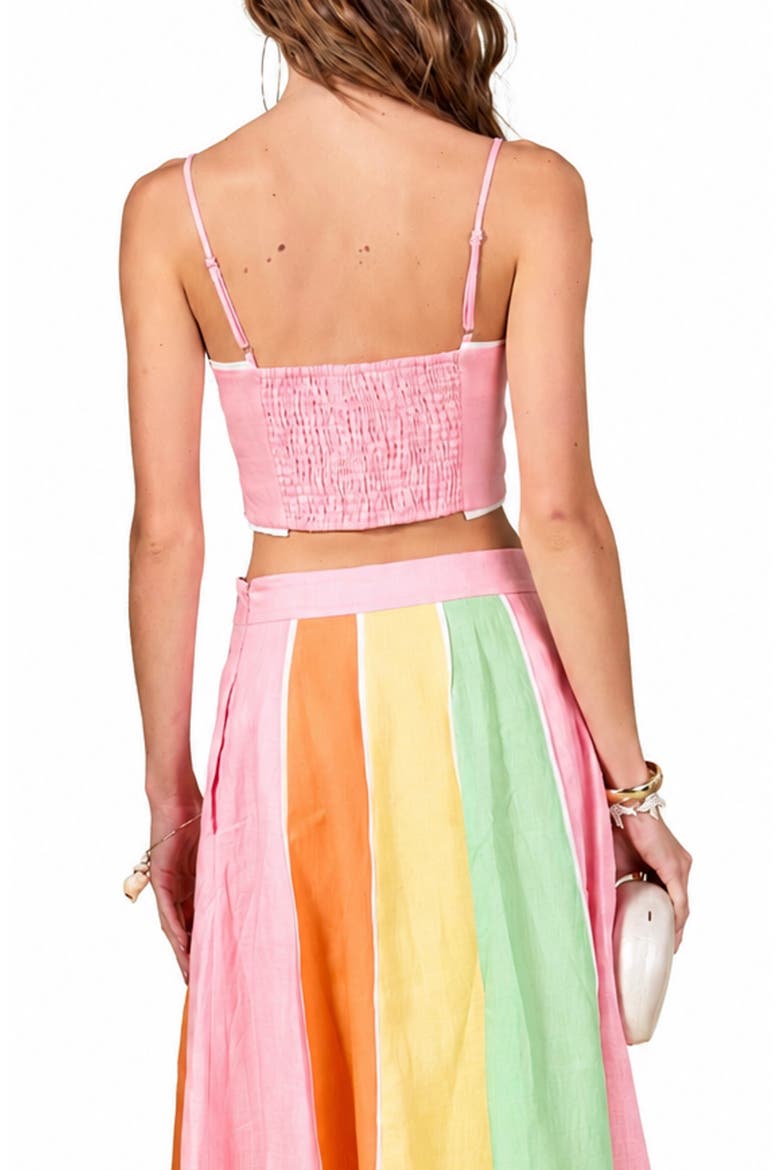 Linen Cropped Camisole, Alternate, color, PINK