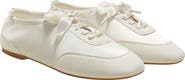 VIVAIA Cristina Square-Toe Lace-Up Satin Sneakerina