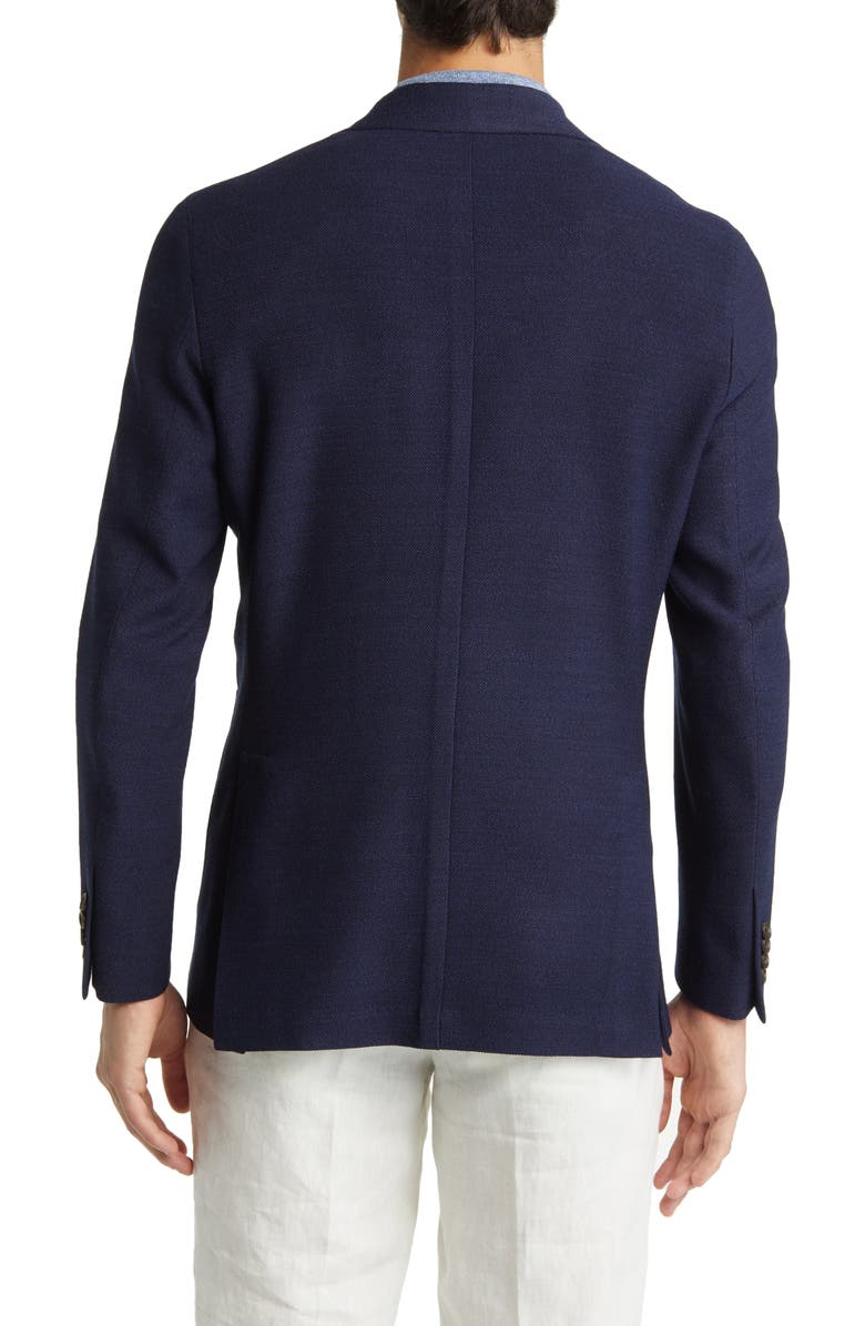 Jack Victor Hampton Navy Knit Wool Sport Coat, Alternate, color, Blue