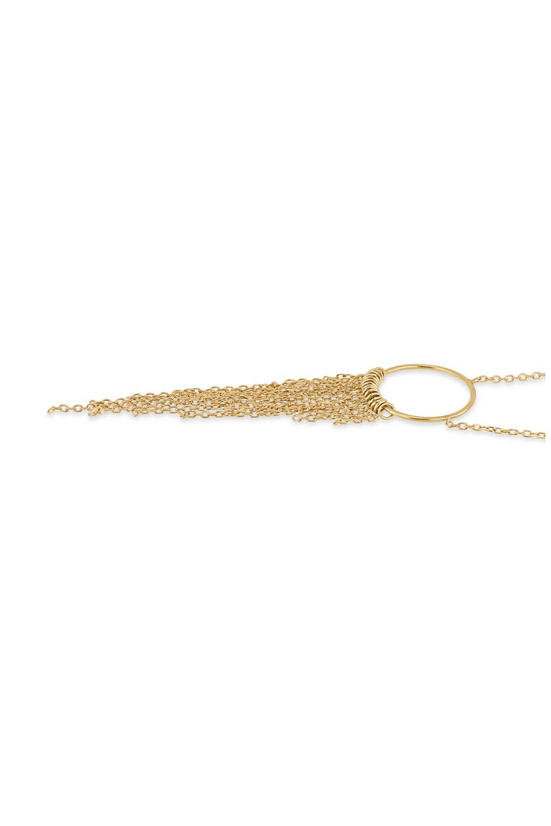 14K Gold Circle Fringe Drop Necklace (Online Trunk Show), Alternate, color, 14K YELLOW GOLD