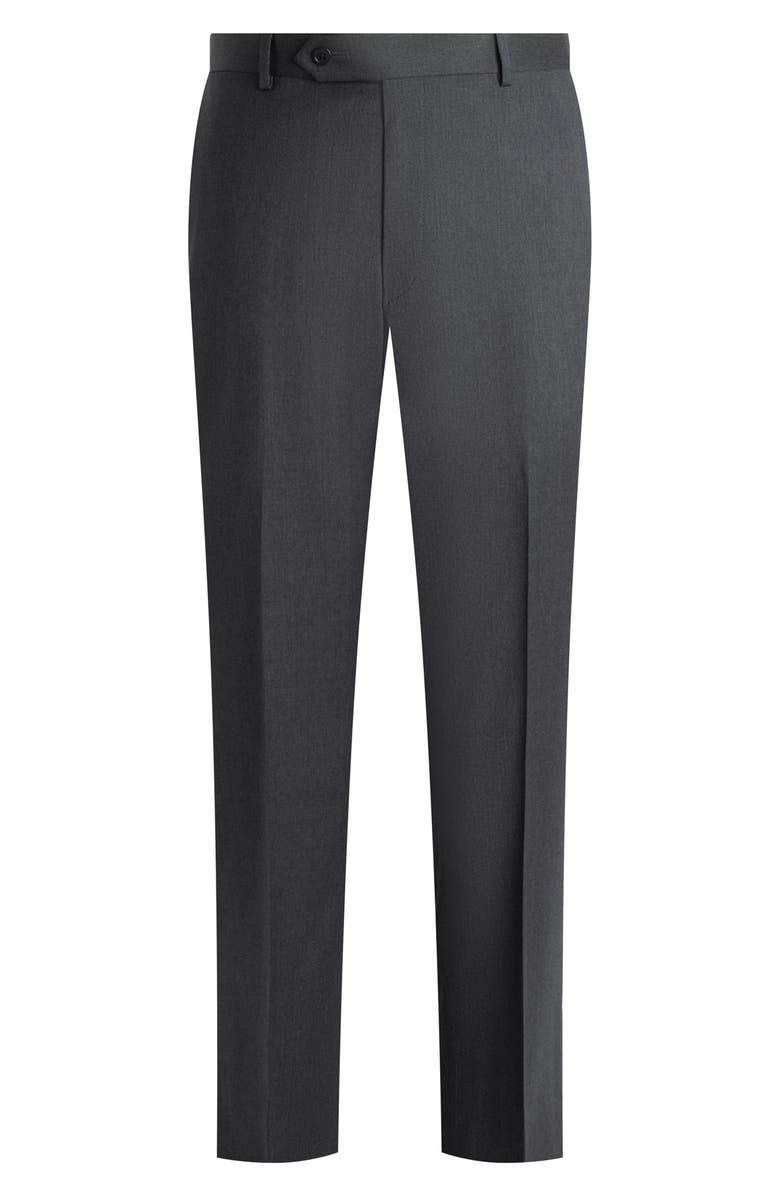 Samuelsohn Flat Front Straight Leg Wool Dress Pants, Main, color, 
