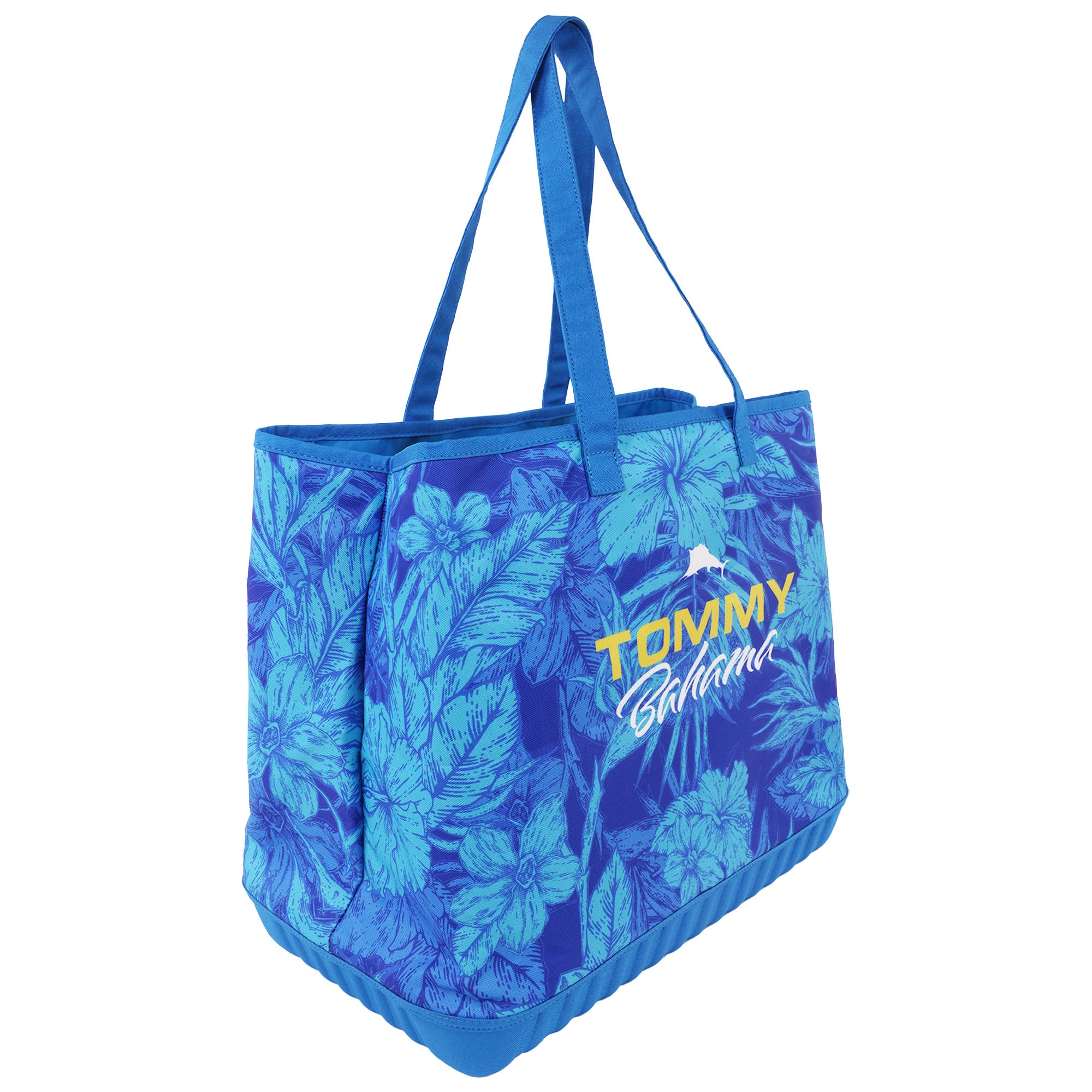 Tommy Bahama Water-Repellent Tote with Pouch Tropical Floral Print, Alternate, color, Turquoise