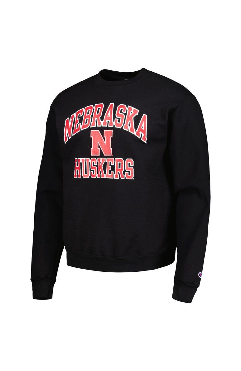Champion Men's Champion Black Nebraska Huskers High Motor Pullover Sweatshirt, Alternate, color, 