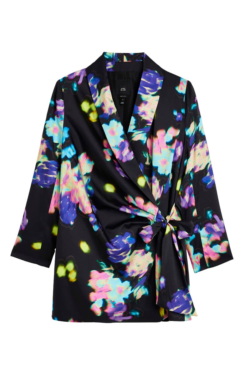 River Island Floral Print Blazer, Alternate, color,