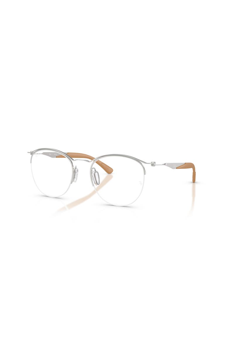 52mm Round optical glasses, Main, color, Silver