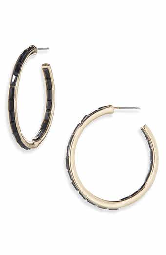 NORDSTROM RACK 30mm Inside Out Baguette Hoop Earrings