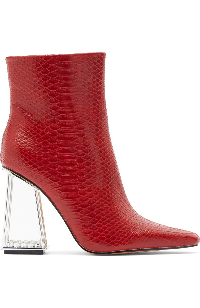 LADY COUTURE Glam Snakeskin Embossed Boot, Alternate, color, Red