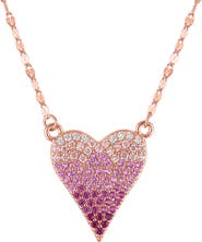 FZN Cubic Zirconia Heart Pendant Necklace