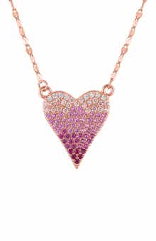 Cubic Zirconia Heart Pendant Necklace