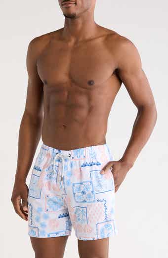 Seersucker Shell Print Volley Swim Trunks