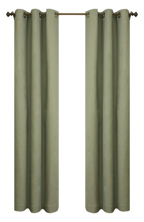 Set of 2 Cotton Curtain Panels