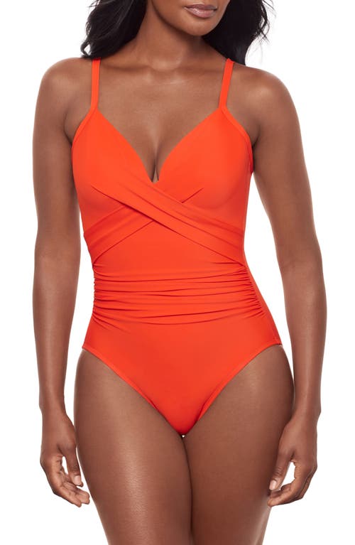 Miraclesuit® Captivate Rock Solid Strappy One-Piece Swimsuit in Arancio  product