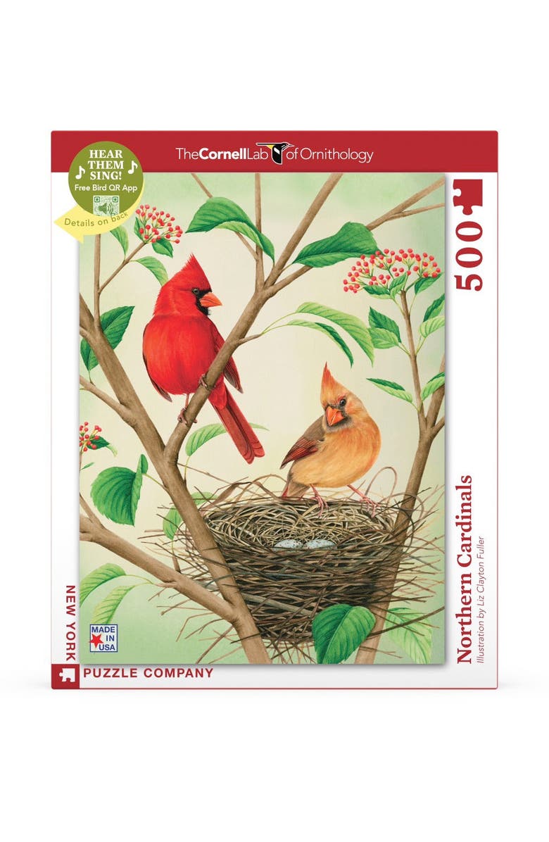 NEW YORK PUZZLE COMPANY Northern Cardinals 500 Piece Puzzle, Main, color, NO COLOR