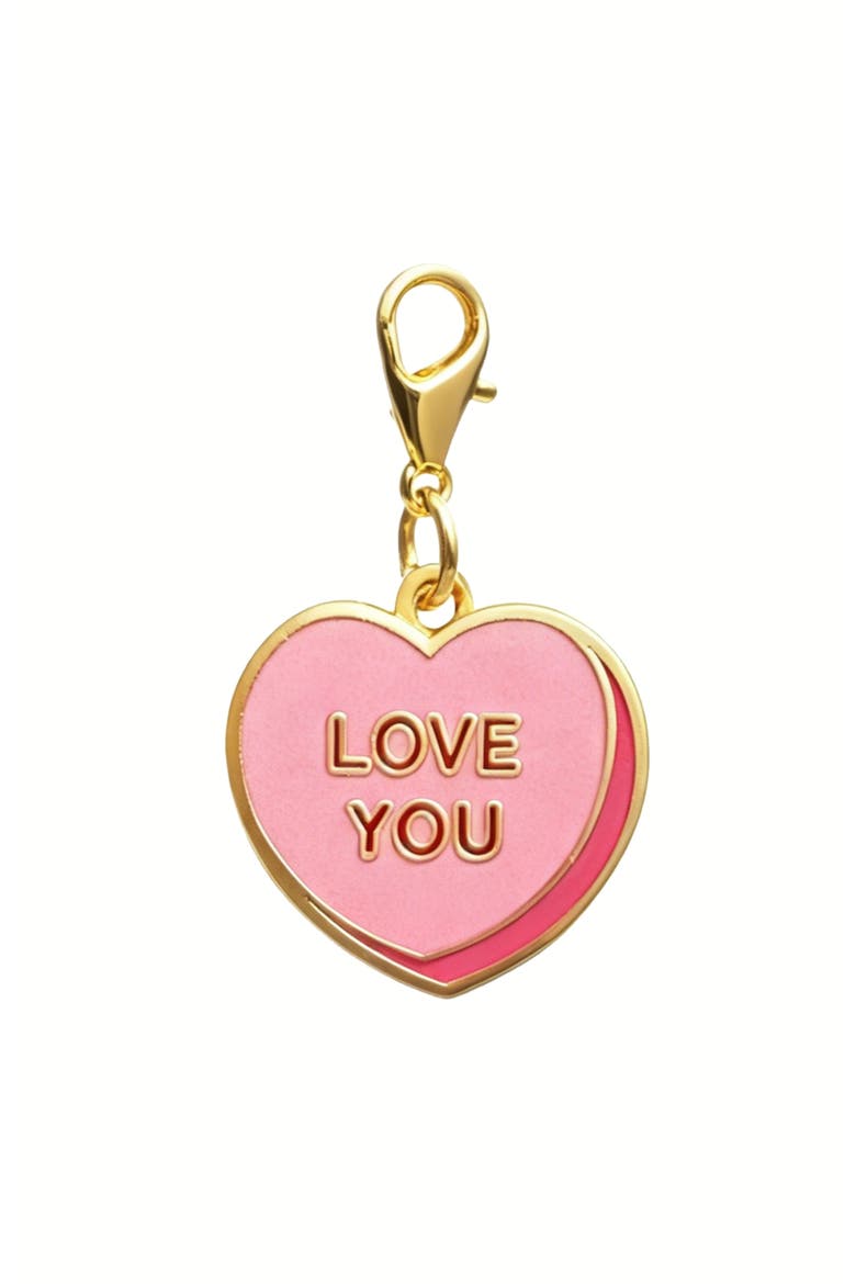 Love You Sweetheart Pet Collar Charm, Main, color, Love You Sweetheart