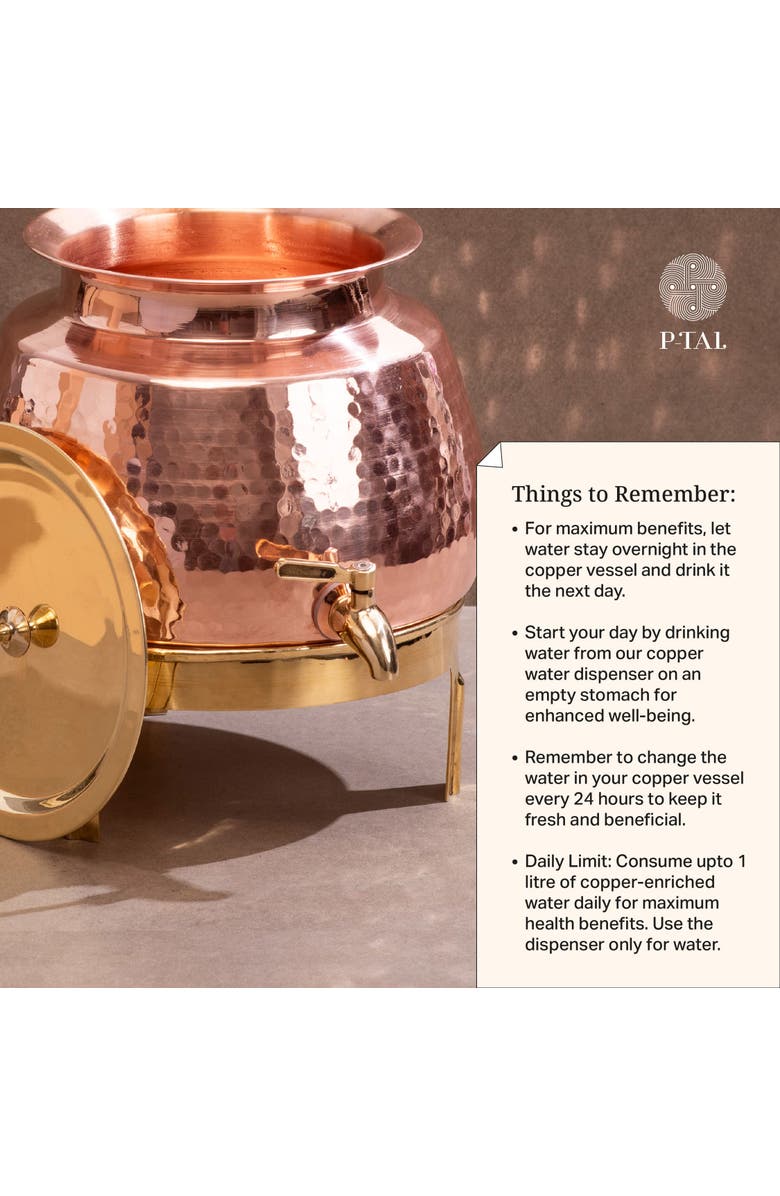 P-Tal Copper Water Dispenser, Alternate, color, Copper