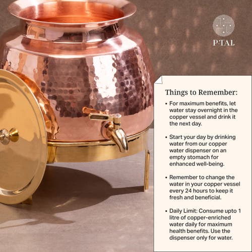P-tal Copper Water Dispenser In Brown
