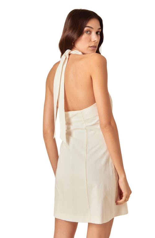 Nobody's Child Gio Organic Cotton & Linen Halter Minidress