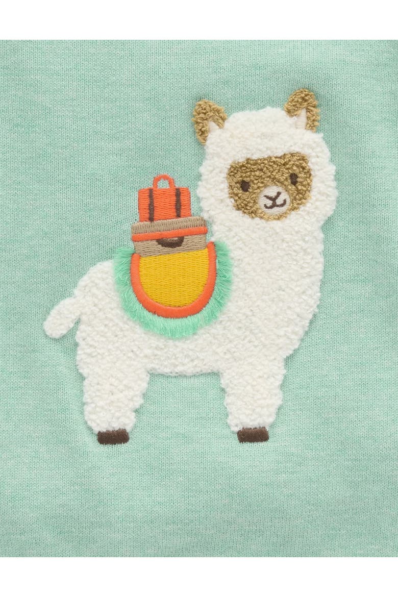 Llama Knit Sweater, Alternate, color, Aloe Melange