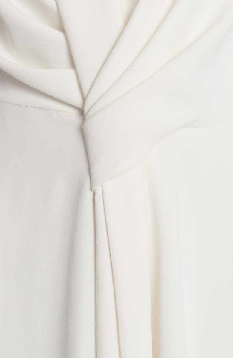 McQueen Alexander McQueen Gathered Asymmetrical Midi Sheath Dress, Alternate, color, 