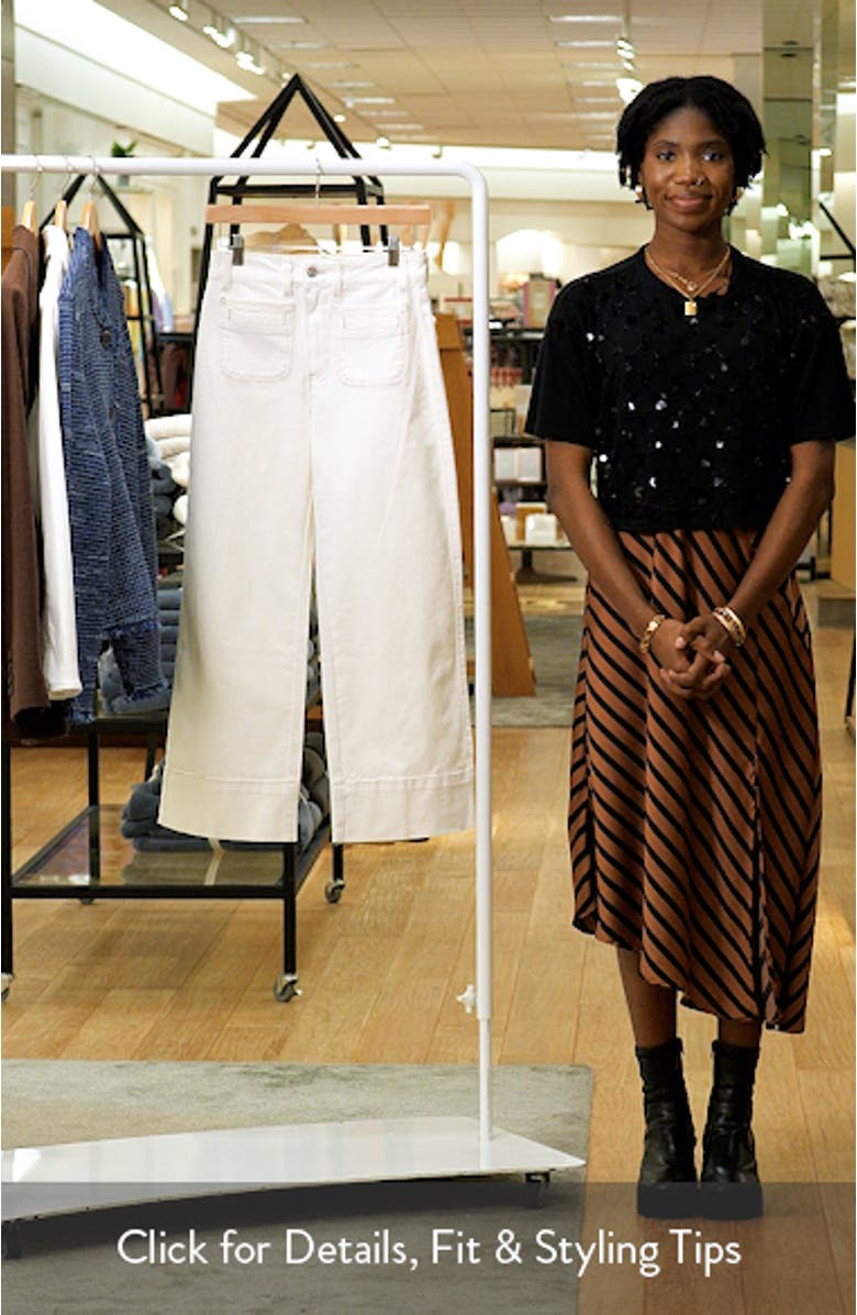 Anessa Patch Pocket Ankle Wide Leg Jeans, sales video thumbnail