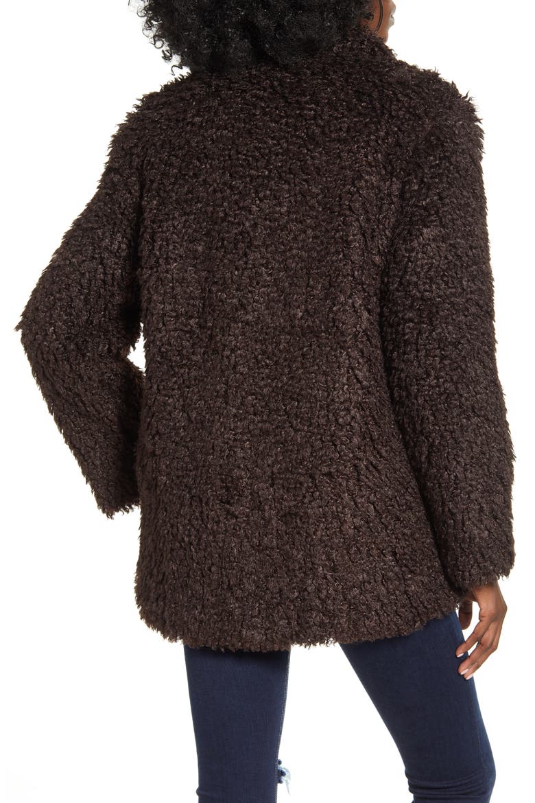 Curly Teddy Jacket, Alternate, color, COFFEE BEAN