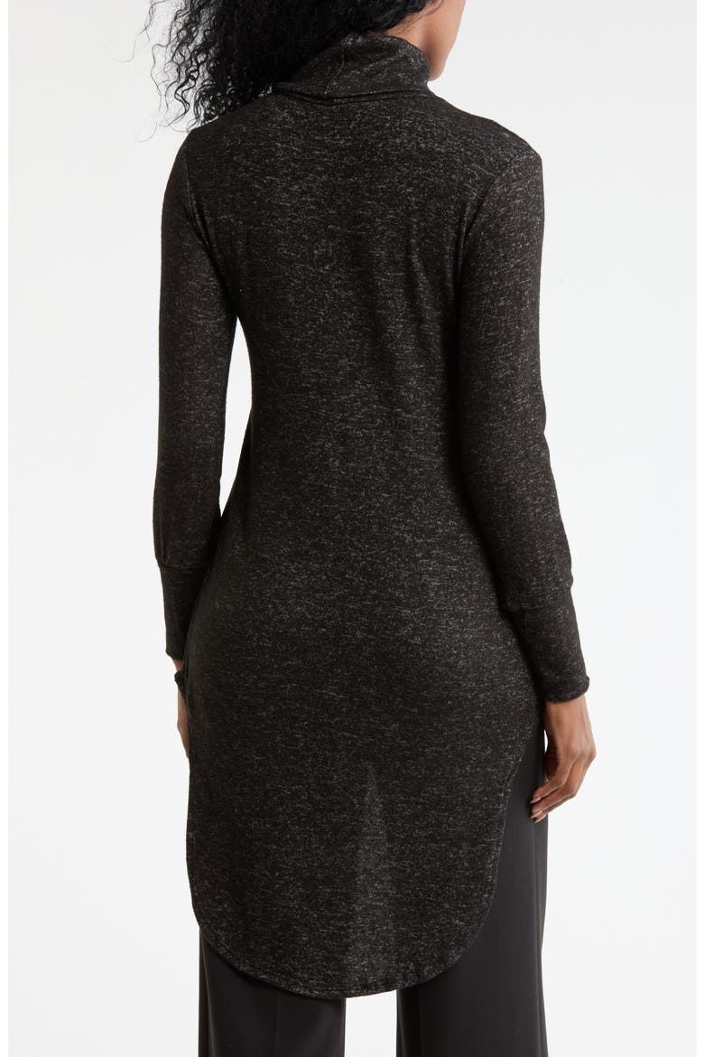 Turtleneck High-Low Tunic Sweater, Alternate, color, DARK DULL GRAY