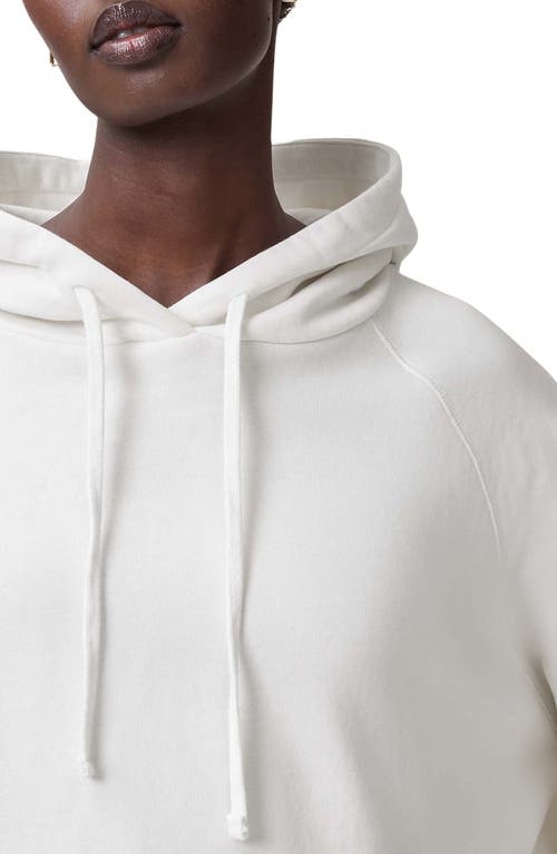 Allsaints Womens Optic White Talon Graphic-print Relaxed-fit Organic-cotton Hoody