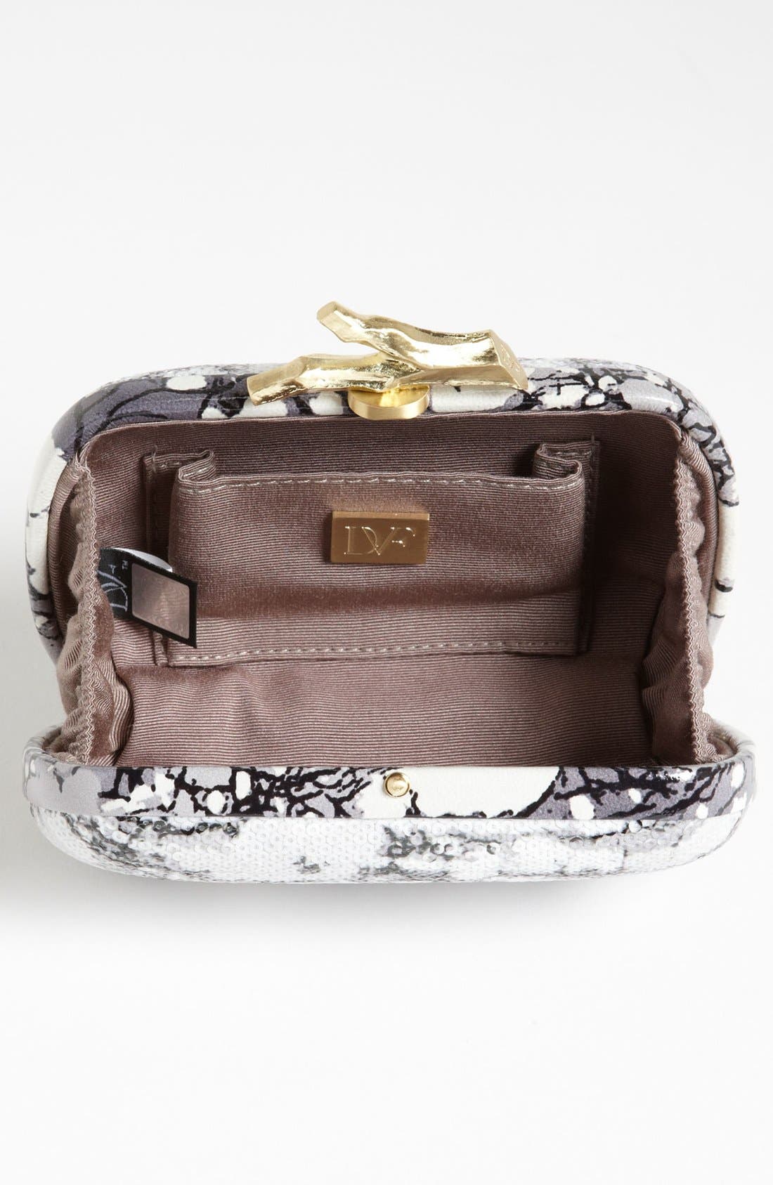 Diane von Furstenberg 'Lytton' Sequin Clutch, Alternate, color, 